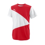 Wilson Tennis Tshirt Team II Triangle Crew rot/weiss Jungen